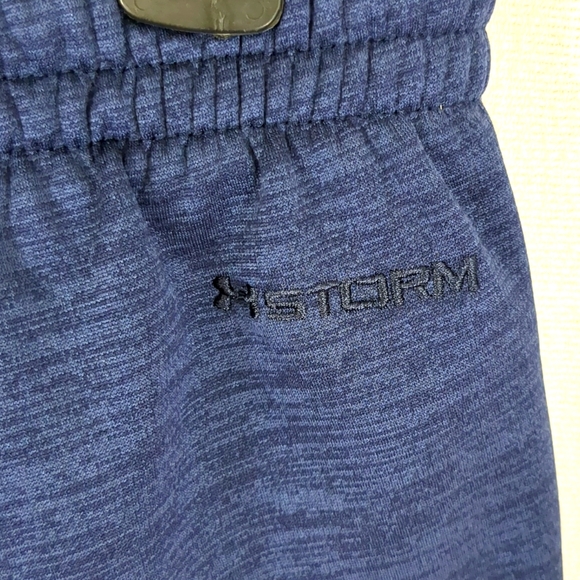 Under Armour Storm Men's Loose Fit Cold Gear Heathered Dark Blue Sweatpants Sz S - Picture 8 of 12